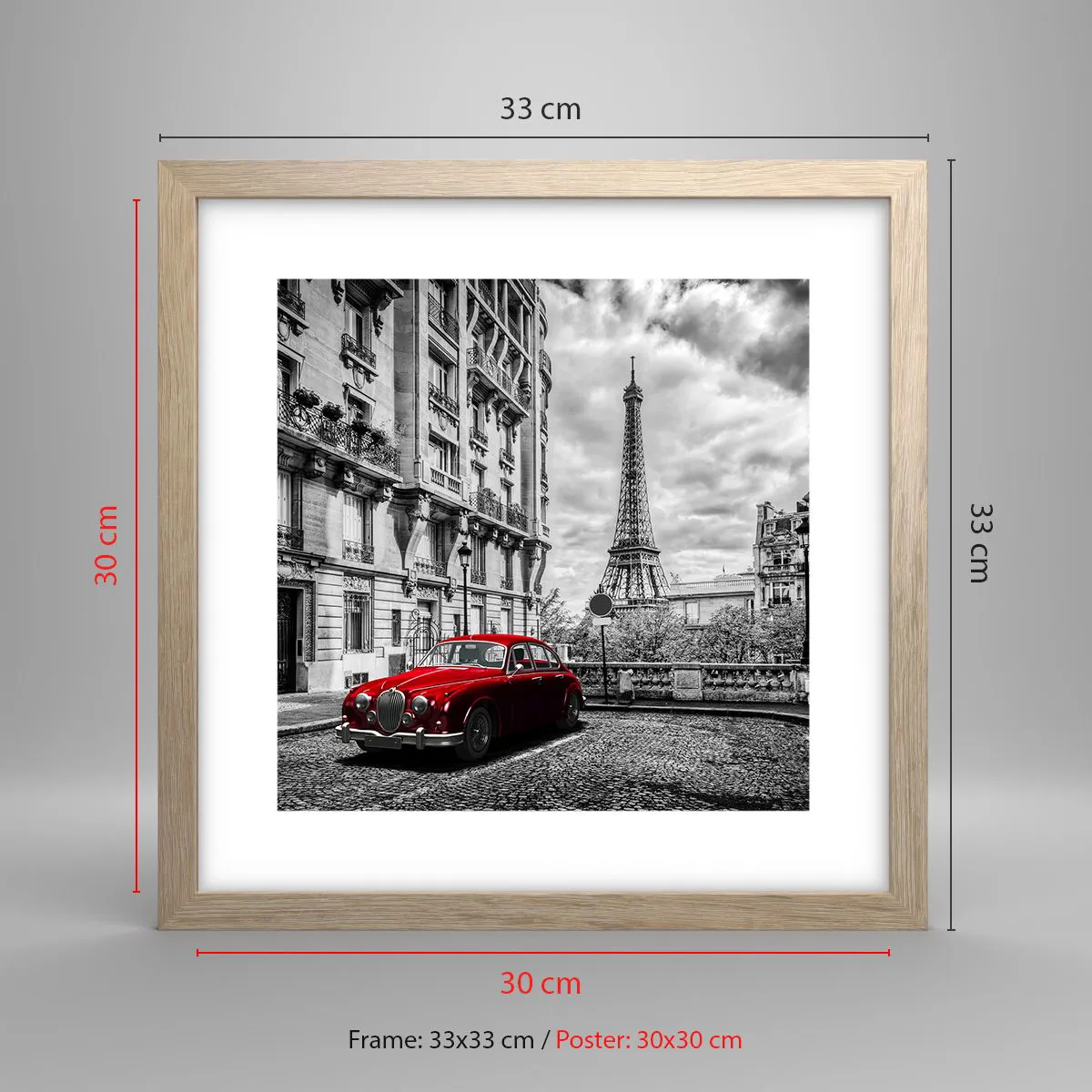 Pôster com moldura de carvalho claro - Predador na cidade - 30x30 cm