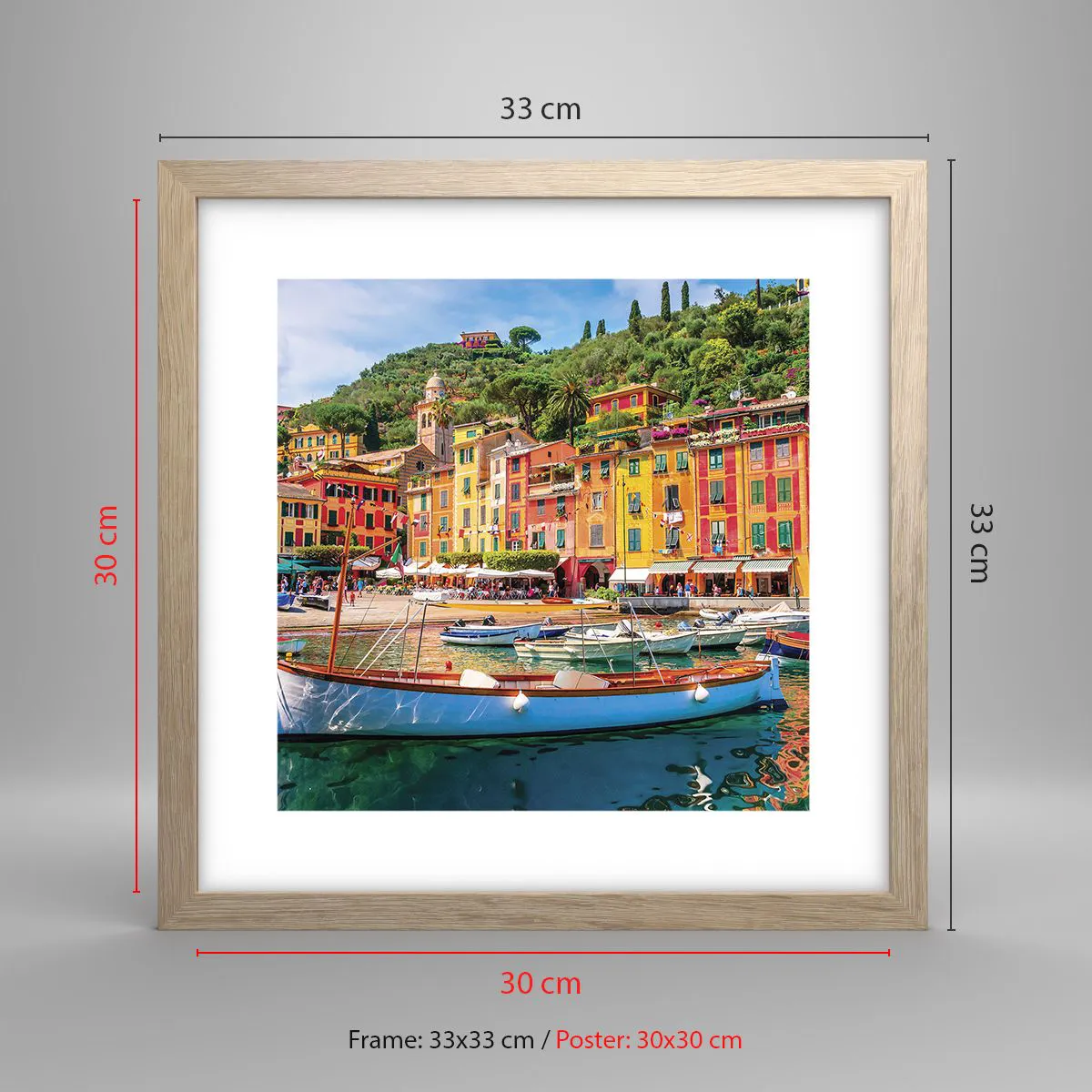 Poster in light oak frame - Italian Morning - 30x30 cm