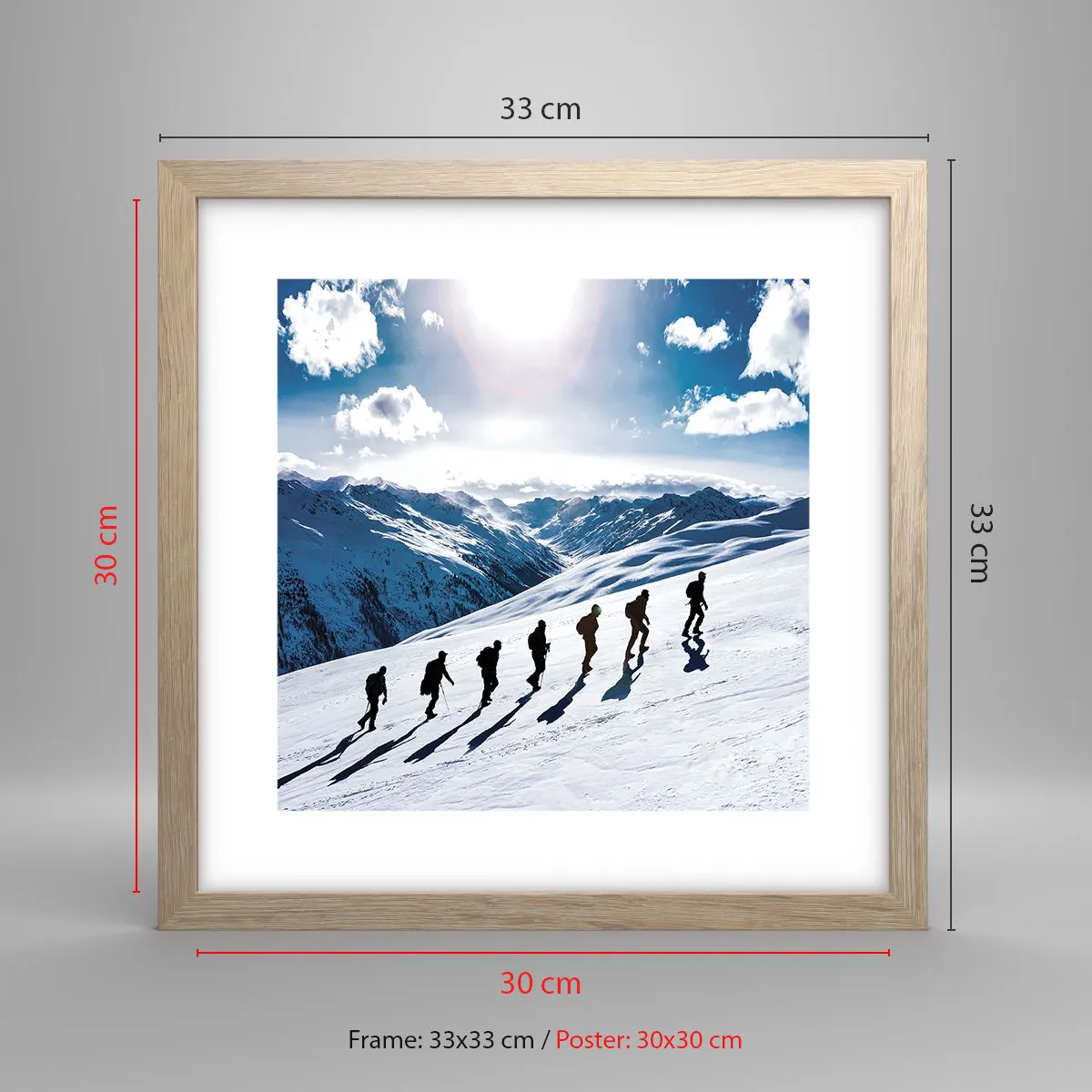 Poszter világos tölgy keretben - A hódítók csapata - 30x30 cm