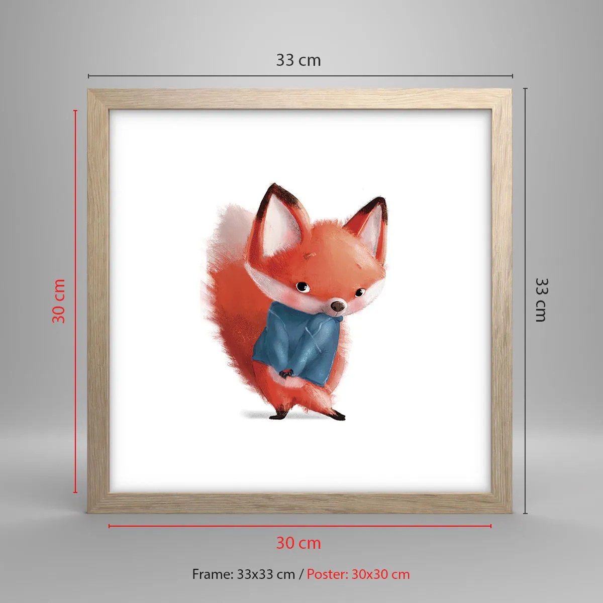 Póster en marco roble claro - ¿Me veo bien con esto? - 30x30 cm