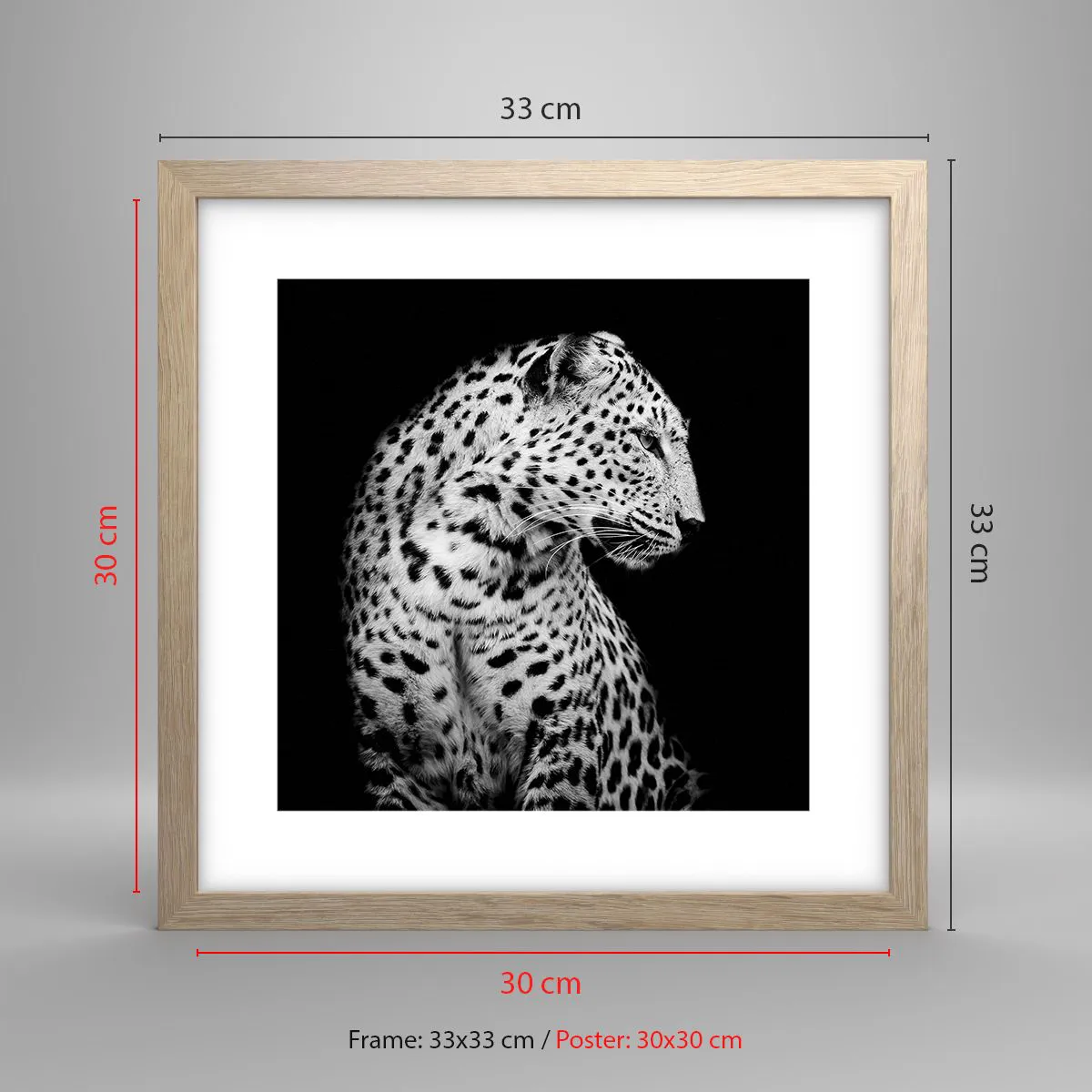 Affisch i ram av ljusek - Perfekt höger profil! - 30x30 cm