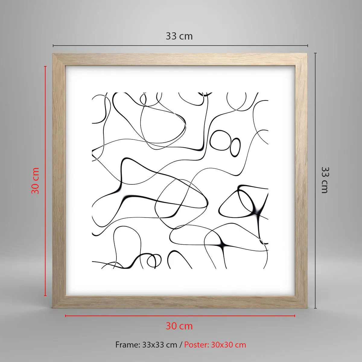 Plakát v rámu světlý dub - Cesty života, zákruty osudu - 30x30 cm