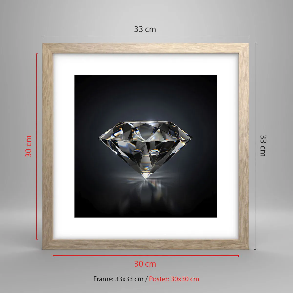 Plakát v rámu světlý dub - Best girls friend - 30x30 cm