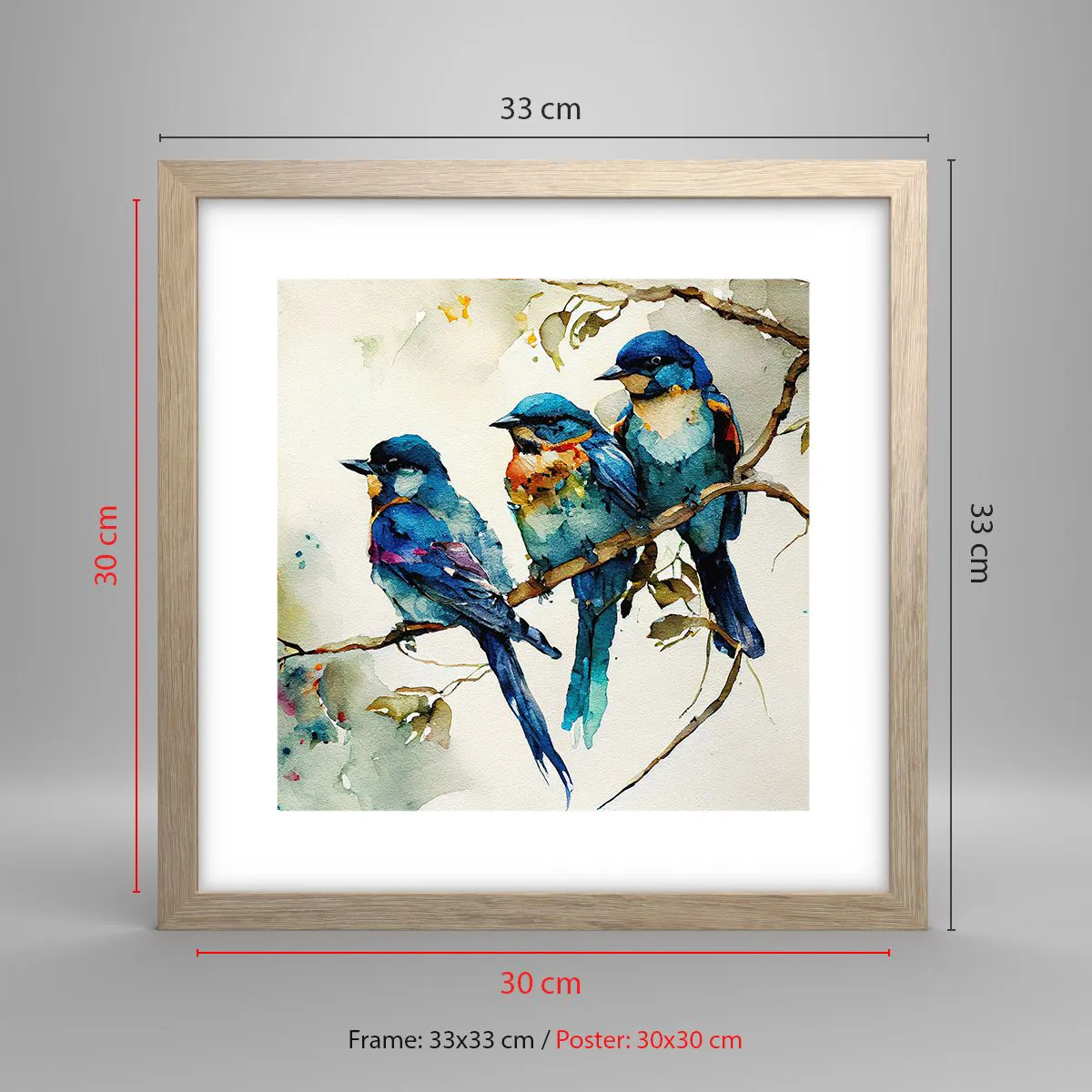 Plagát v ráme zo svetlého duba - Urazil sa? - 30x30 cm