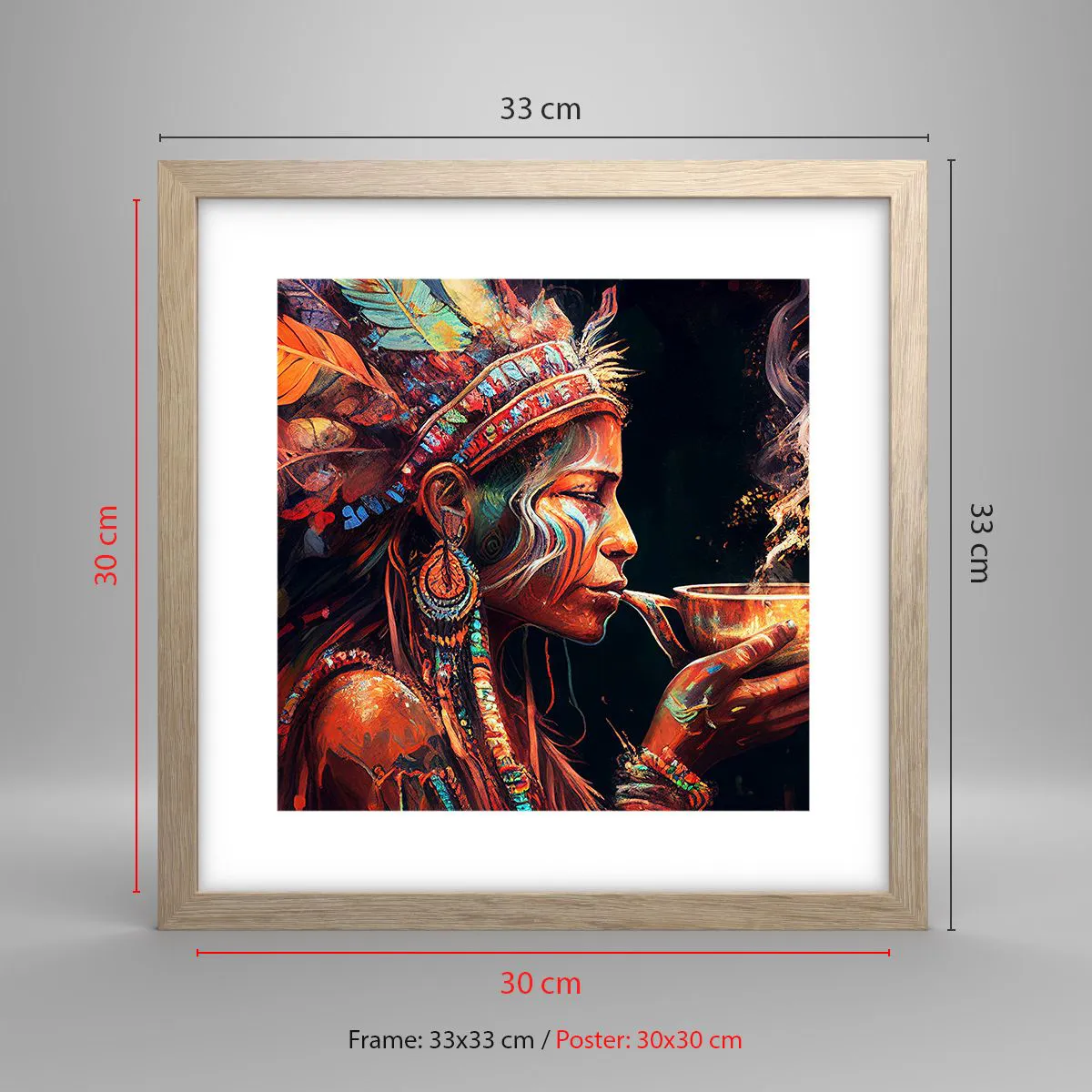 Affisch i ram av ljusek - En magisk ritual - 30x30 cm