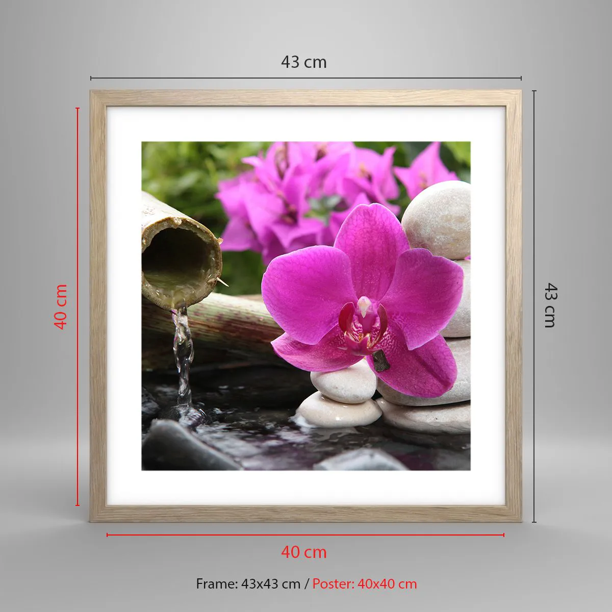 Plagát v ráme zo svetlého duba - Už odpočívaš - 40x40 cm