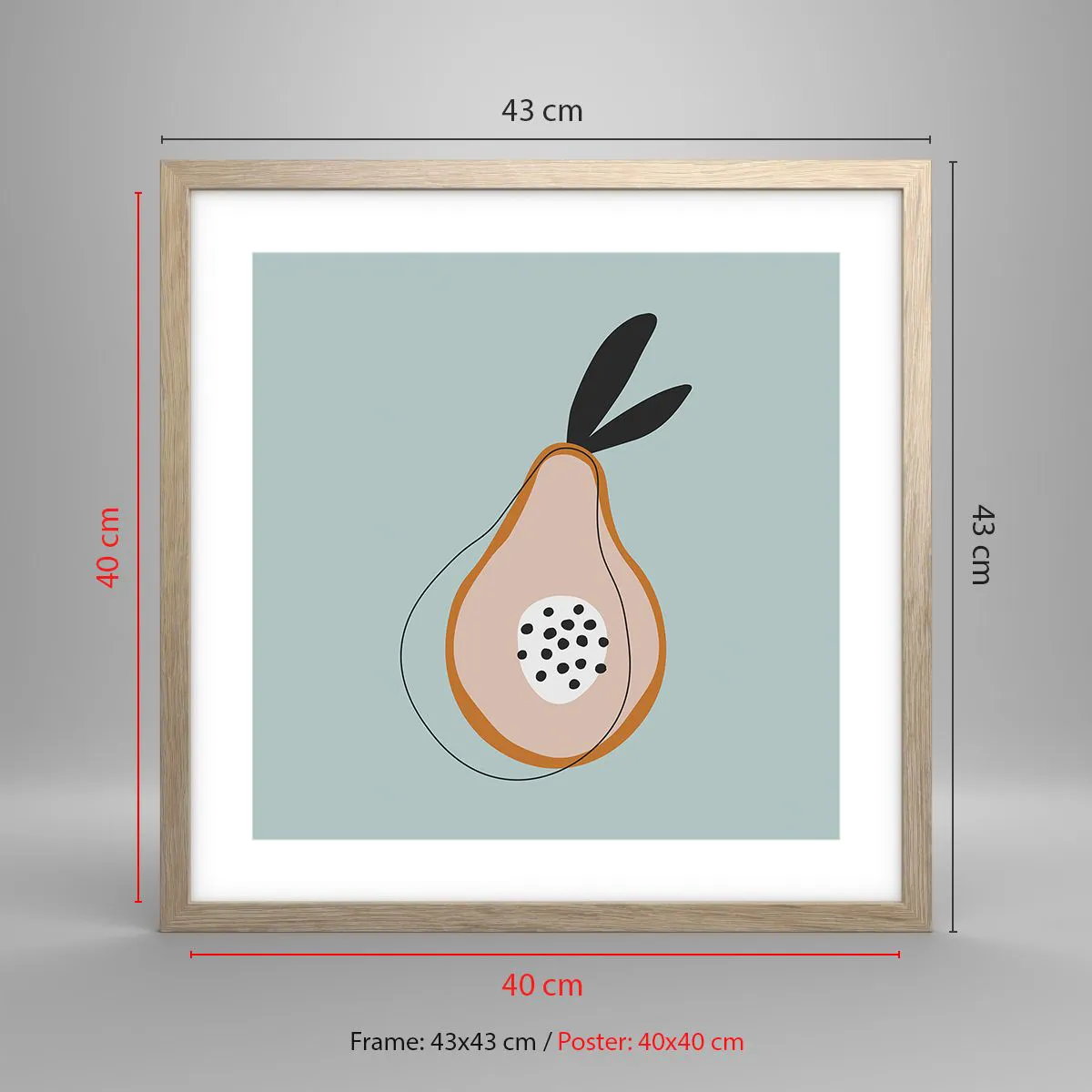 Plakat w ramie jasny dąb - Przeniknąć w naturę rzeczy - 40x40 cm