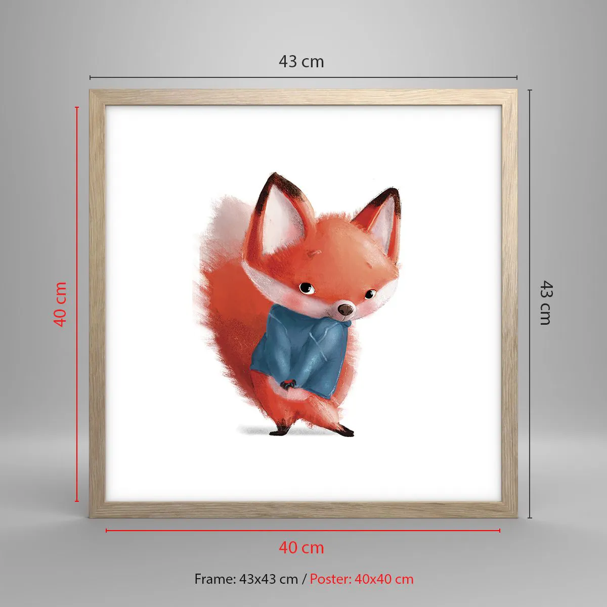 Póster en marco roble claro - ¿Me veo bien con esto? - 40x40 cm