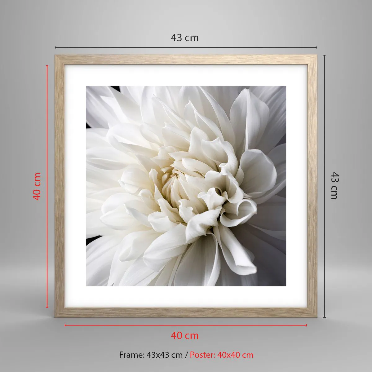 Poster in einem Rahmen aus heller Eiche - Der Morgen der Braut - 40x40 cm