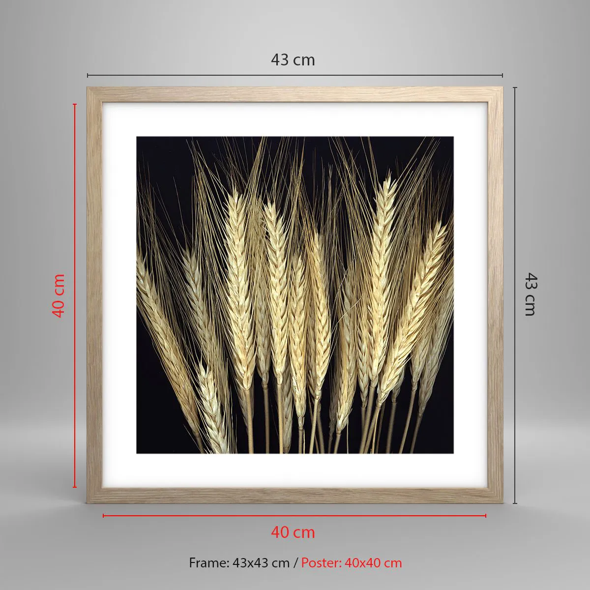 Poster in light oak frame - Rustic Magic - 40x40 cm