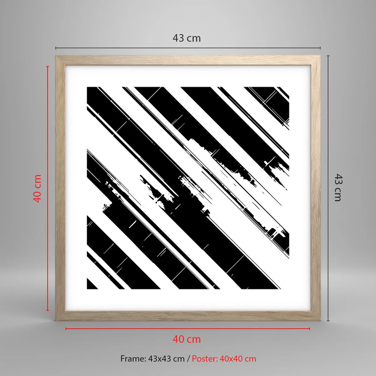 Plakát v rámu světlý dub - Intenzivní a dynamická kompozice - 40x40 cm