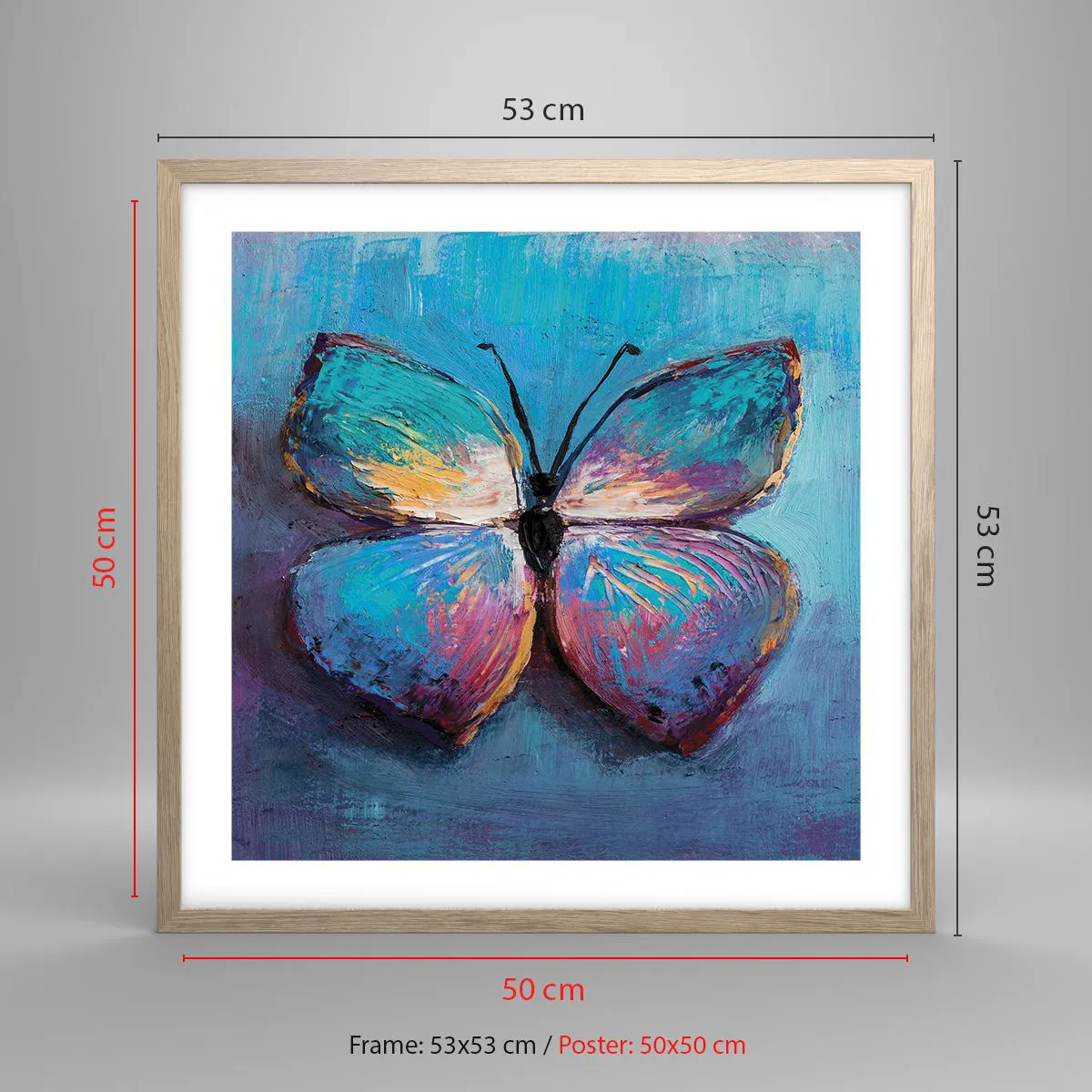 Plakat w ramie jasny dąb - W pełnej krasie - 50x50 cm