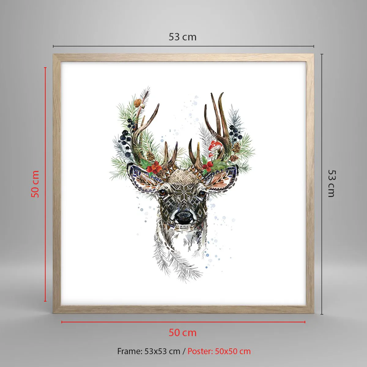 Affisch i ram av ljusek - I högtidskläder - 50x50 cm