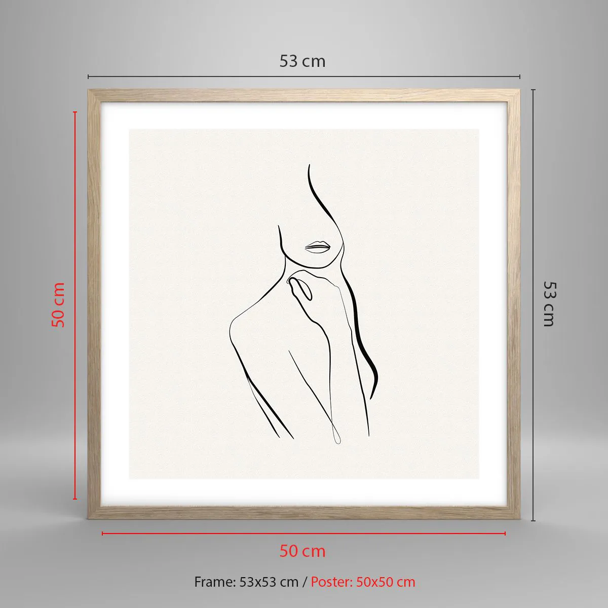 Poszter világos tölgy keretben - A melankólia hulláma - 50x50 cm