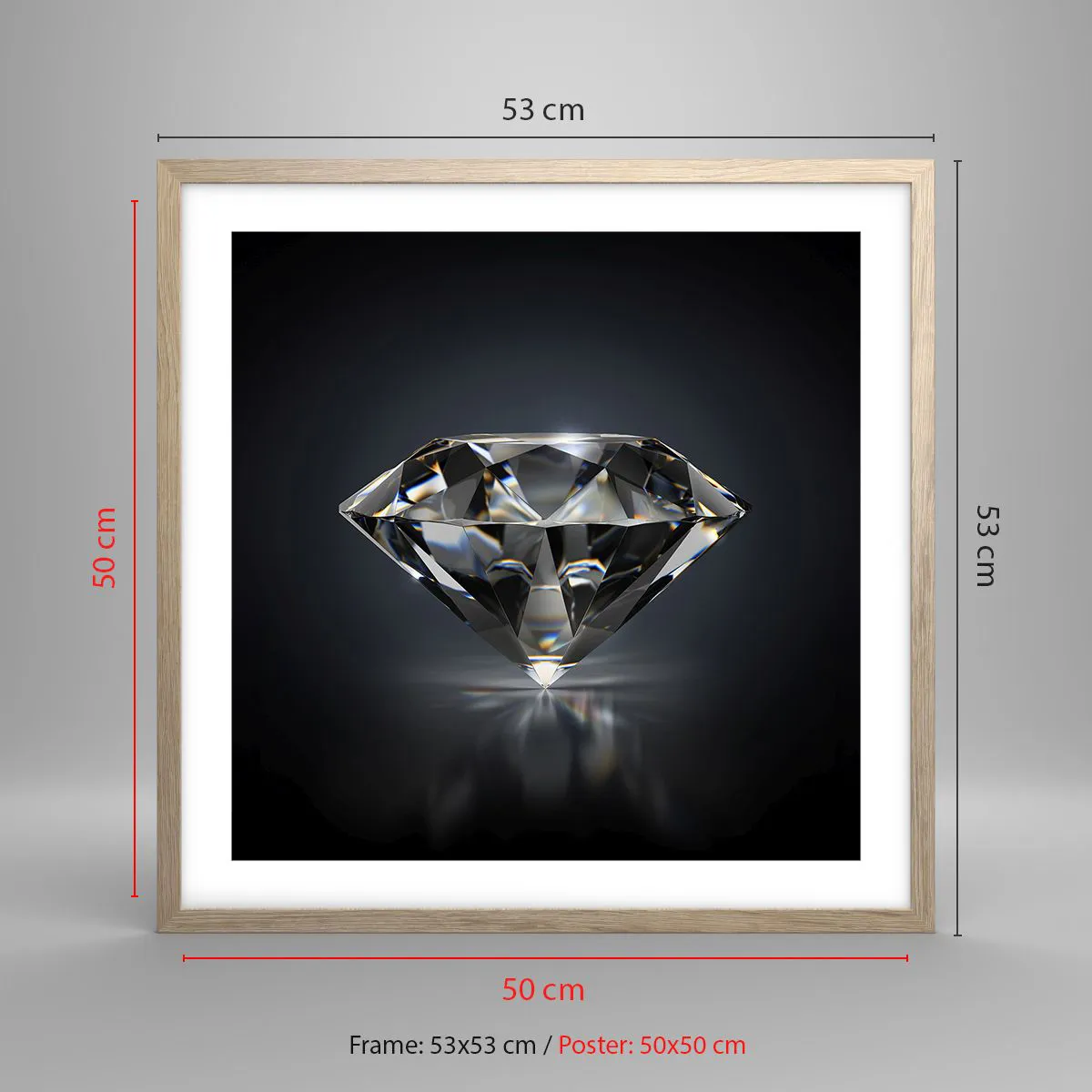 Plakát v rámu světlý dub - Best girls friend - 50x50 cm