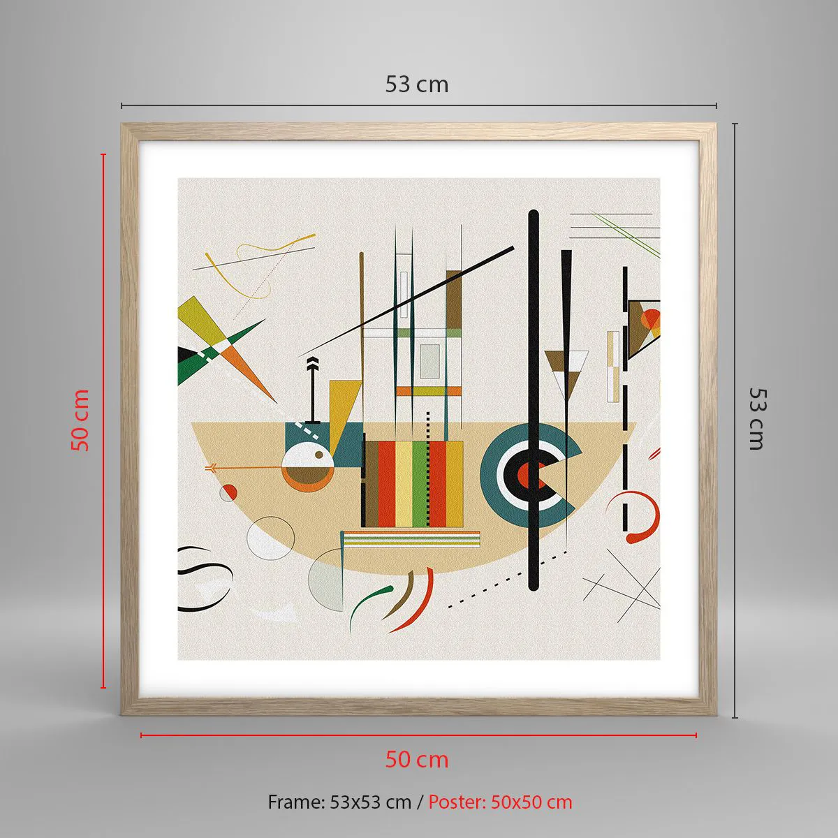 Plakát v rámu světlý dub - A svět se směje - 50x50 cm