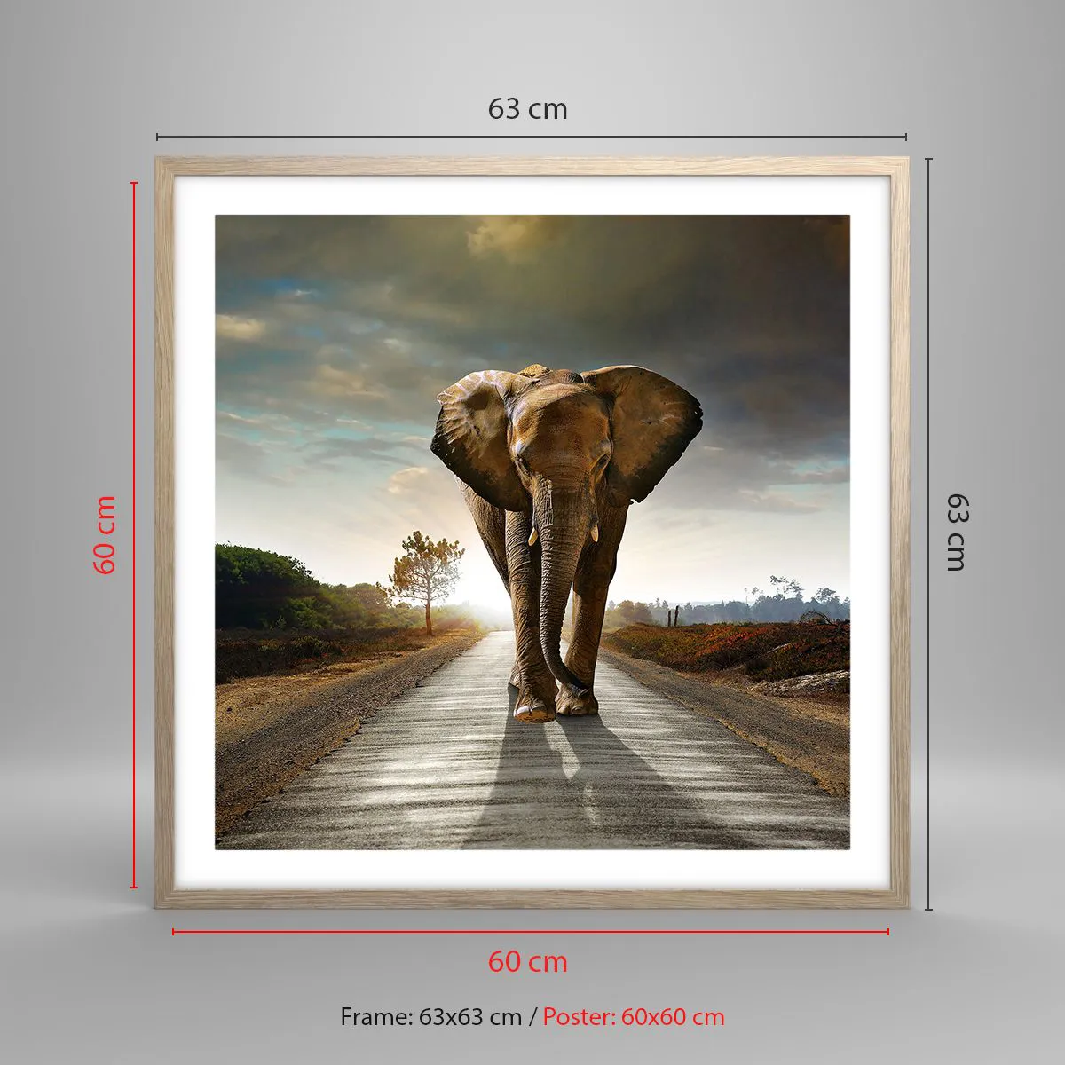 Plakat w ramie jasny dąb - I wcale nie w składzie porcelany - 60x60 cm