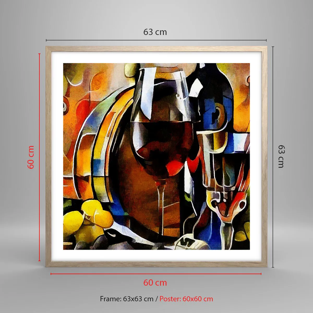 Plakat w ramie jasny dąb - I świat nabiera barw - 60x60 cm