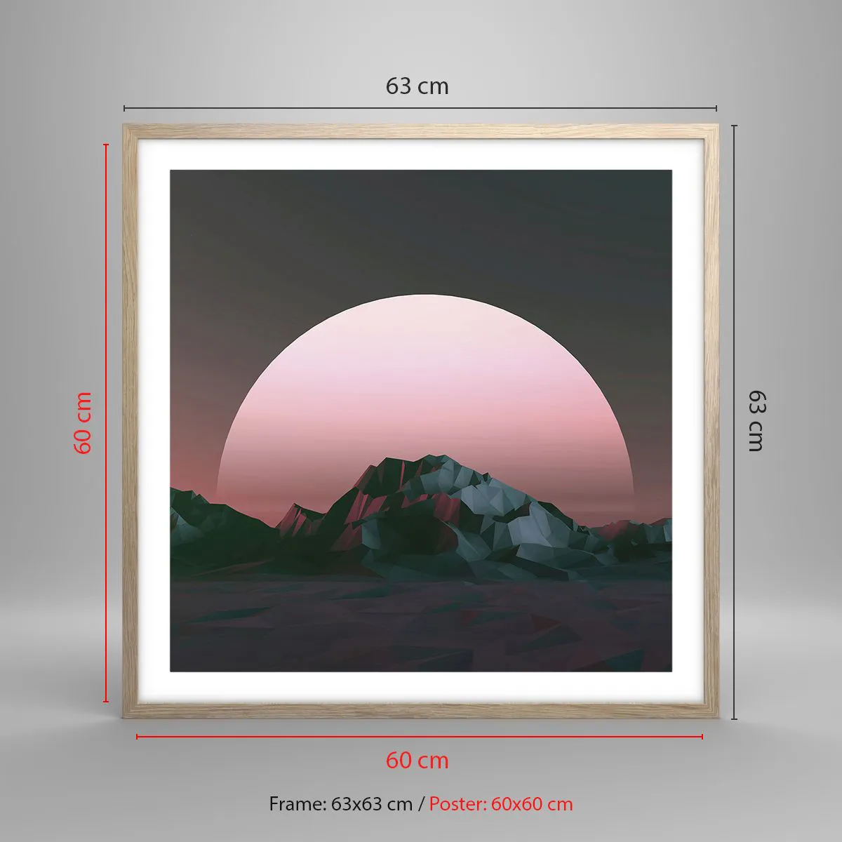 Pôster com moldura de carvalho claro - Numa galáxia vizinha - 60x60 cm