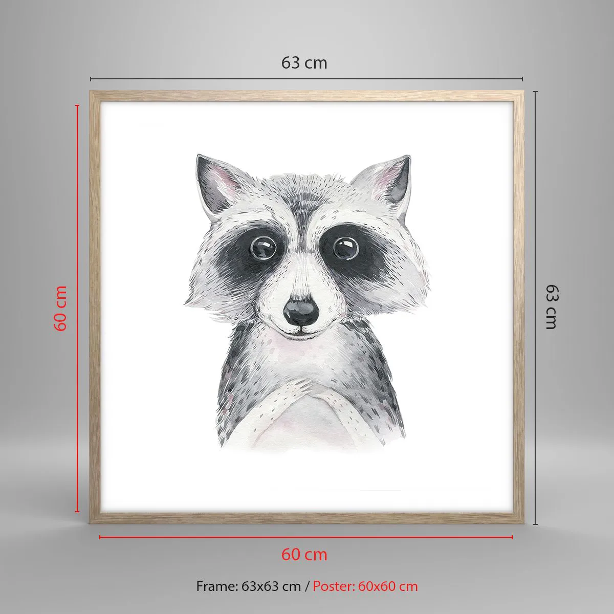 Poszter világos tölgy keretben - Egy pillanat meghatottságra - 60x60 cm