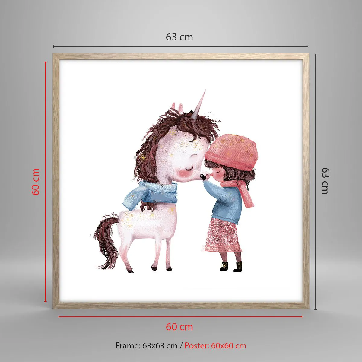 Pôster com moldura de carvalho claro - Conto do inverno - 60x60 cm