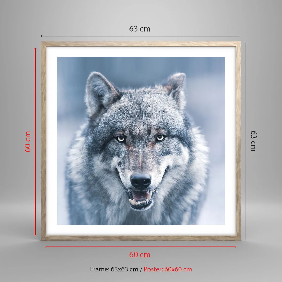 Affiche dans un chêne clair - Poster - Relèverez-vous le défi ? - 60x60 cm