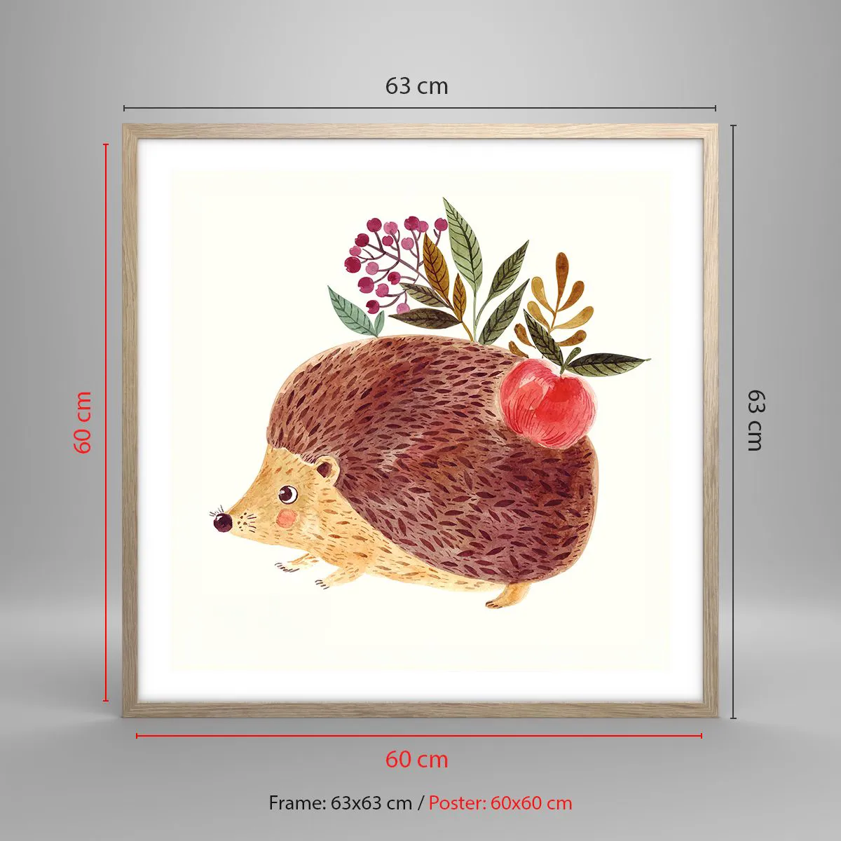 Affiche dans un chêne clair - Poster - Et tu m’apprécies déjà - 60x60 cm