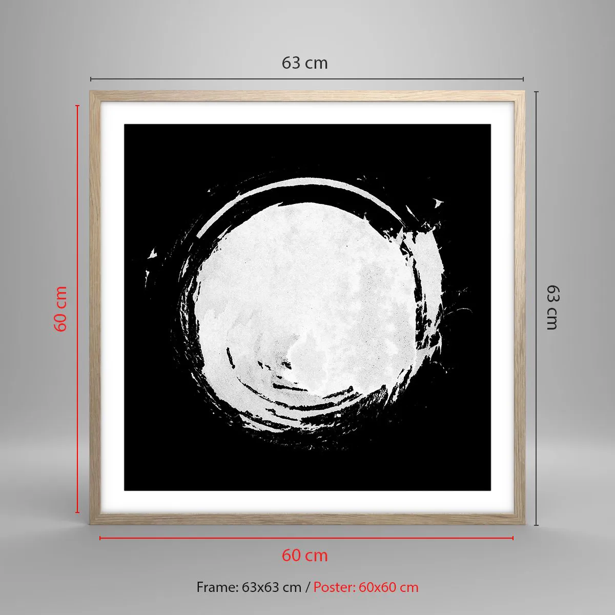 Plakat w ramie jasny dąb - Dobre wyjście - 60x60 cm