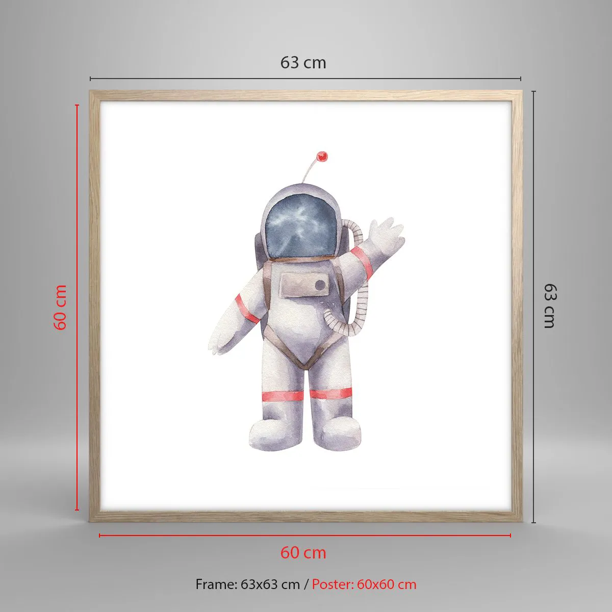 Plakat w ramie jasny dąb - To na razie! - 60x60 cm