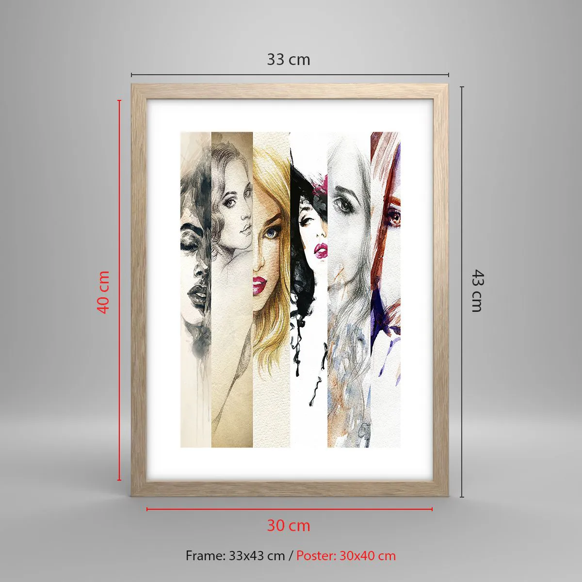 Poster in light oak frame - And It Is Always You - 30x40 cm