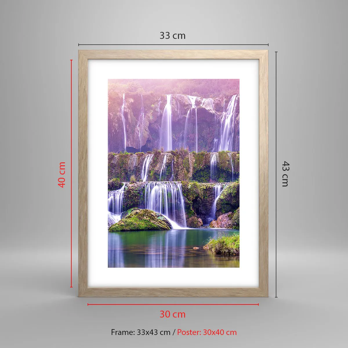 Affisch i ram av ljusek - Trappan till himlen - 30x40 cm