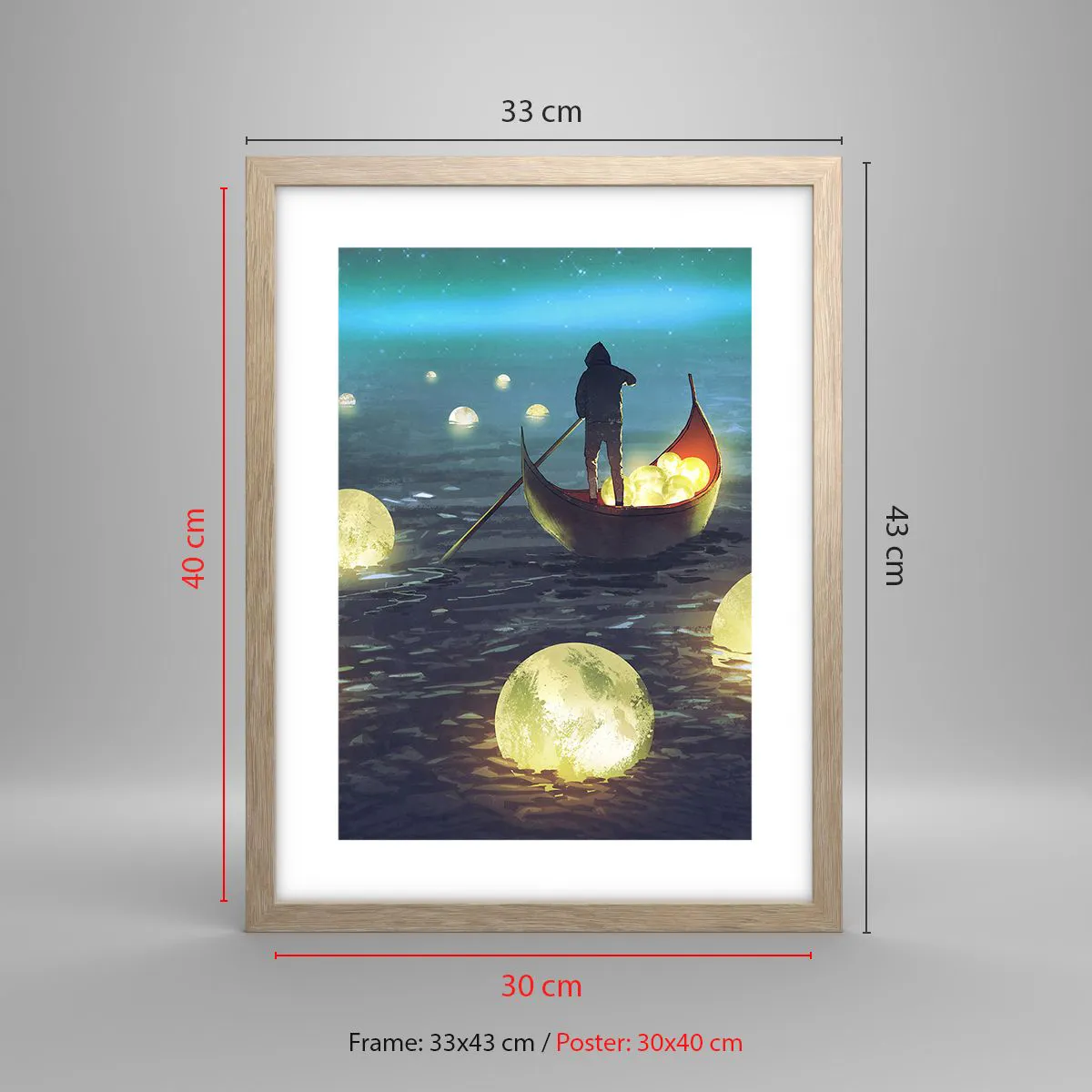 Pôster com moldura de carvalho claro - Coisas com as quais os filósofos nunca sonharam - 30x40 cm