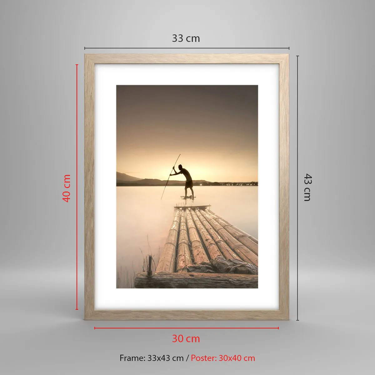 Plakat w ramie jasny dąb - Przed spoczynkiem - 30x40 cm