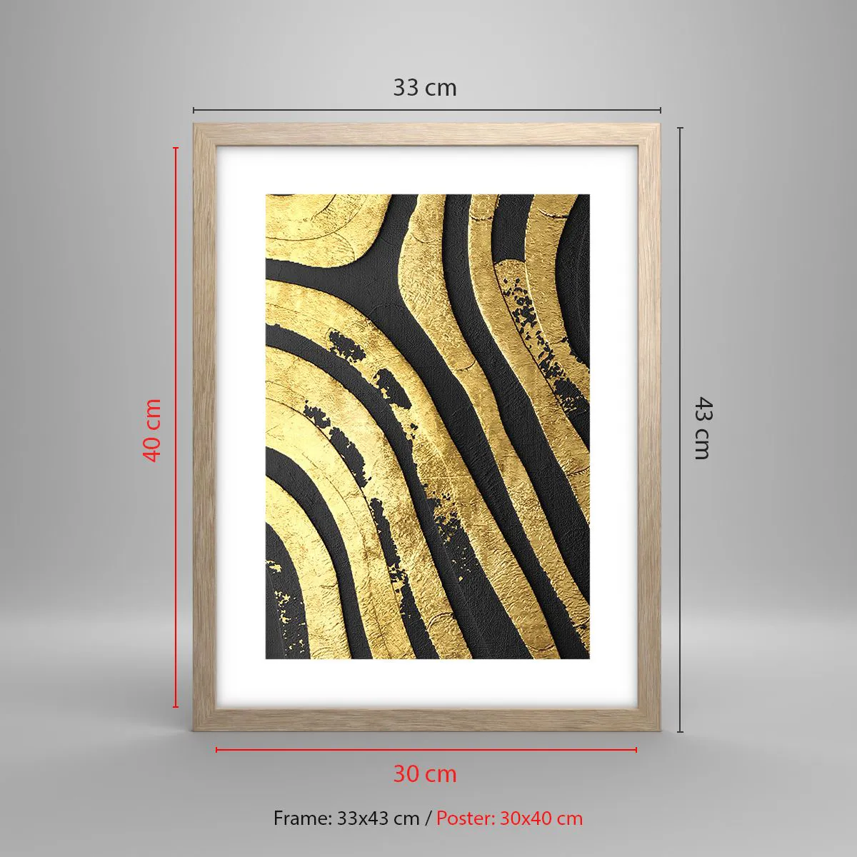 Plagát v ráme zo svetlého duba - Všetko plynie - 30x40 cm