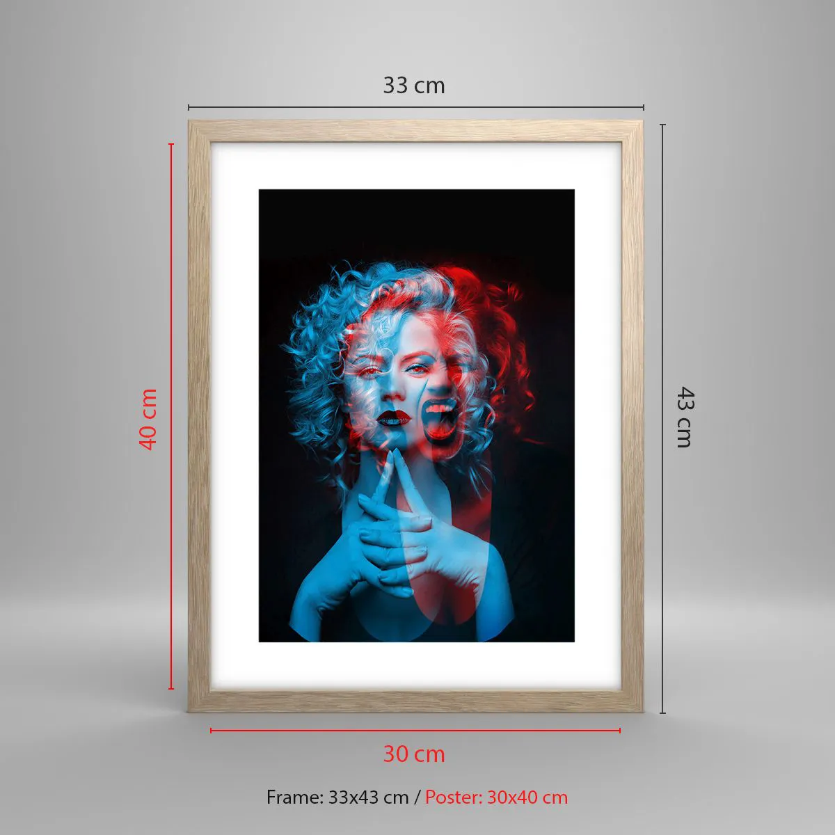 Affisch i ram av ljusek - Alter ego - 30x40 cm