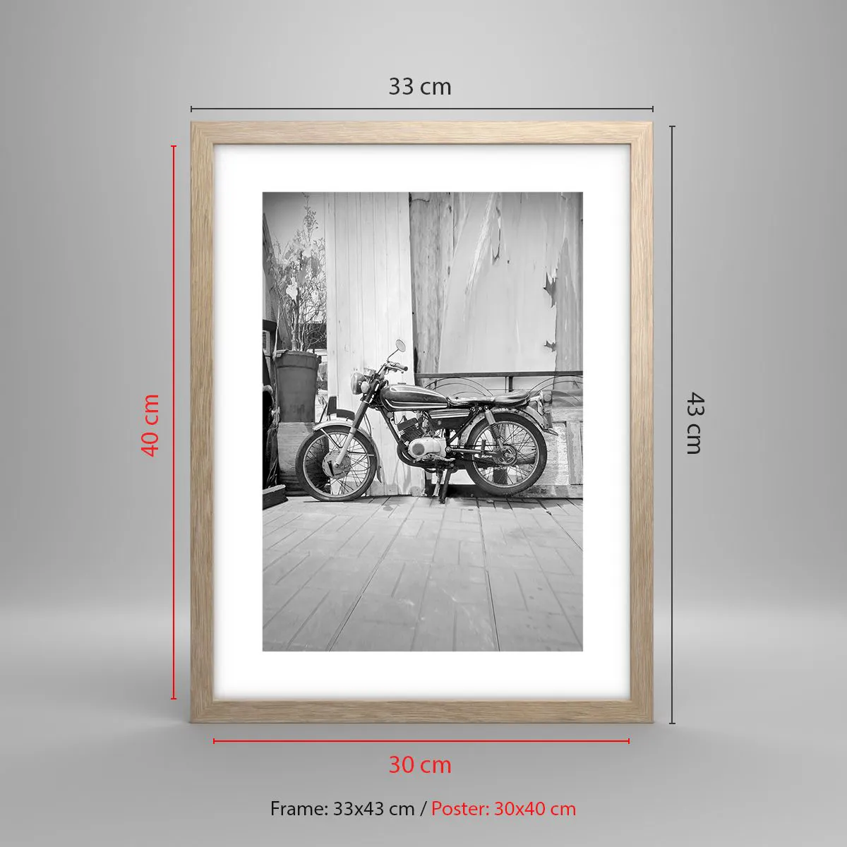 Plakat w ramie jasny dąb - Klasyka ponad wszystko - 30x40 cm