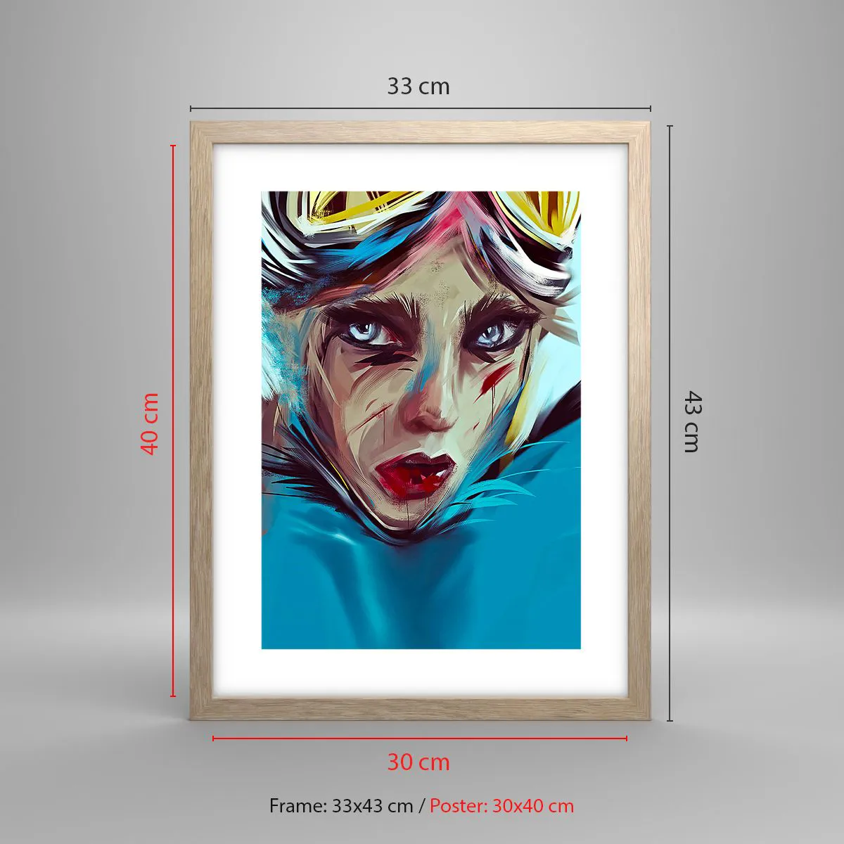Poster in light oak frame - Road Mistress - 30x40 cm