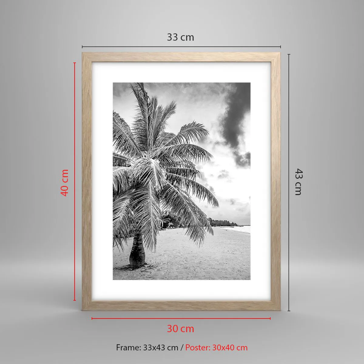 Affisch i ram av ljusek - När du längtar efter ensamheten... - 30x40 cm