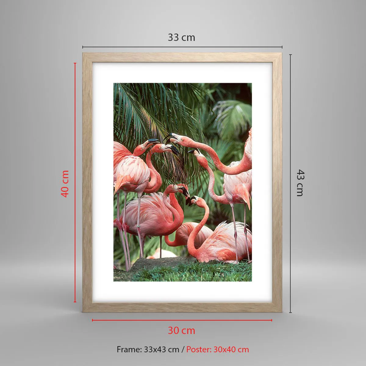 Een poster in een licht eiken lijst - Middag roddels - 30x40 cm