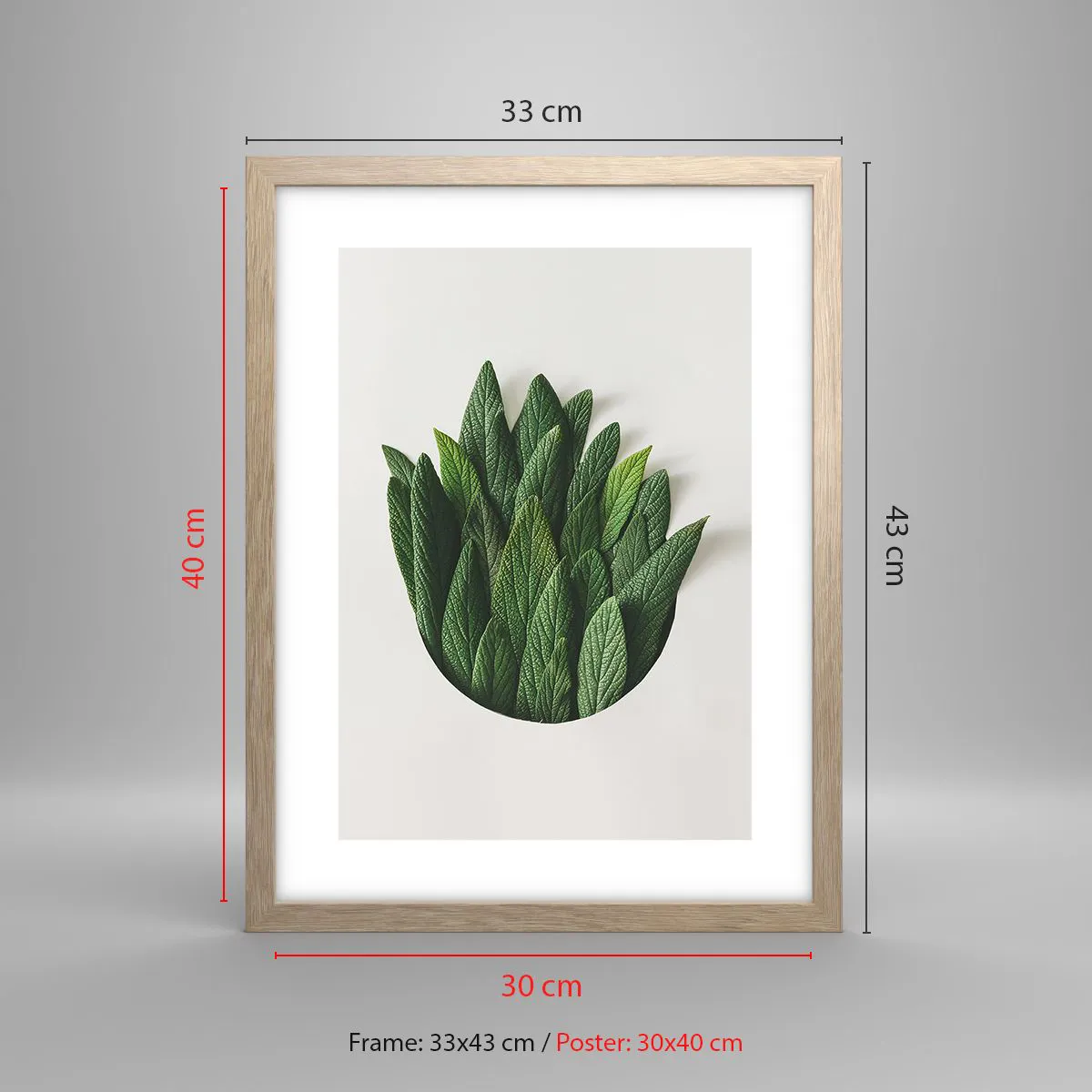 Plakat w ramie jasny dąb - Nieposkromiona ciekawość - 30x40 cm