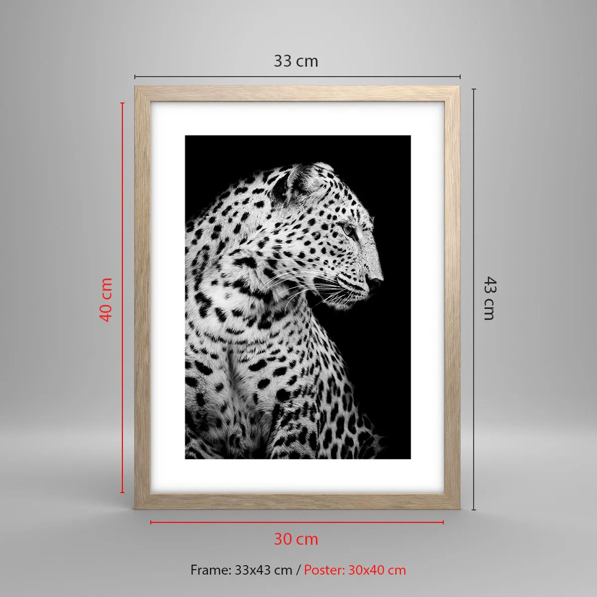 Affisch i ram av ljusek - Perfekt höger profil! - 30x40 cm