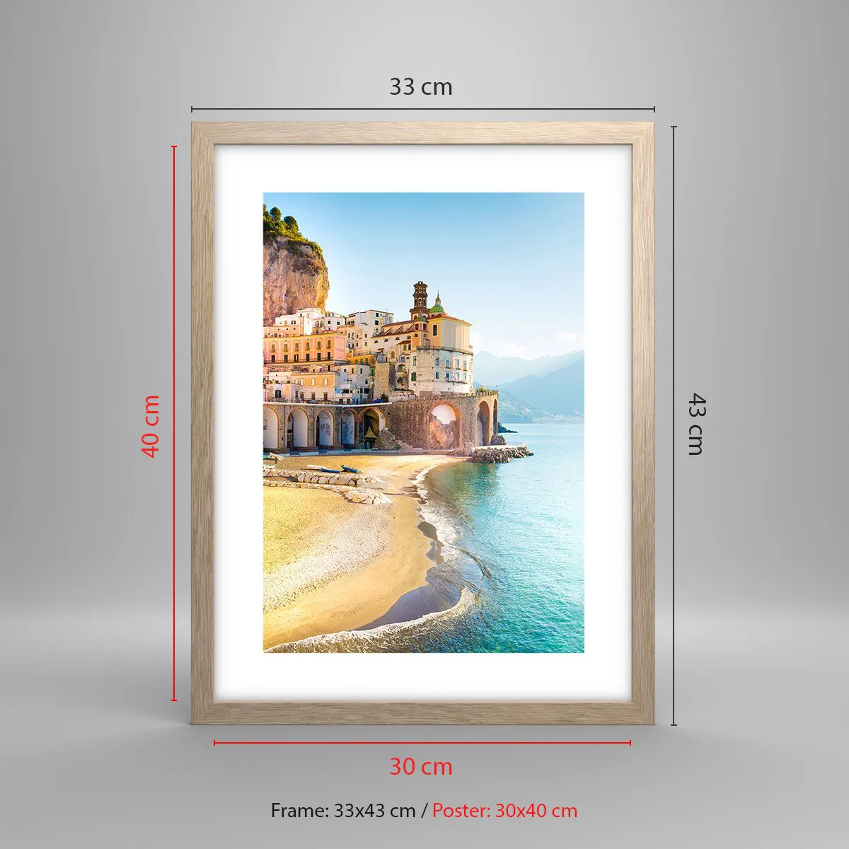 Poszter világos tölgy keretben - A hihetetlen város - 30x40 cm