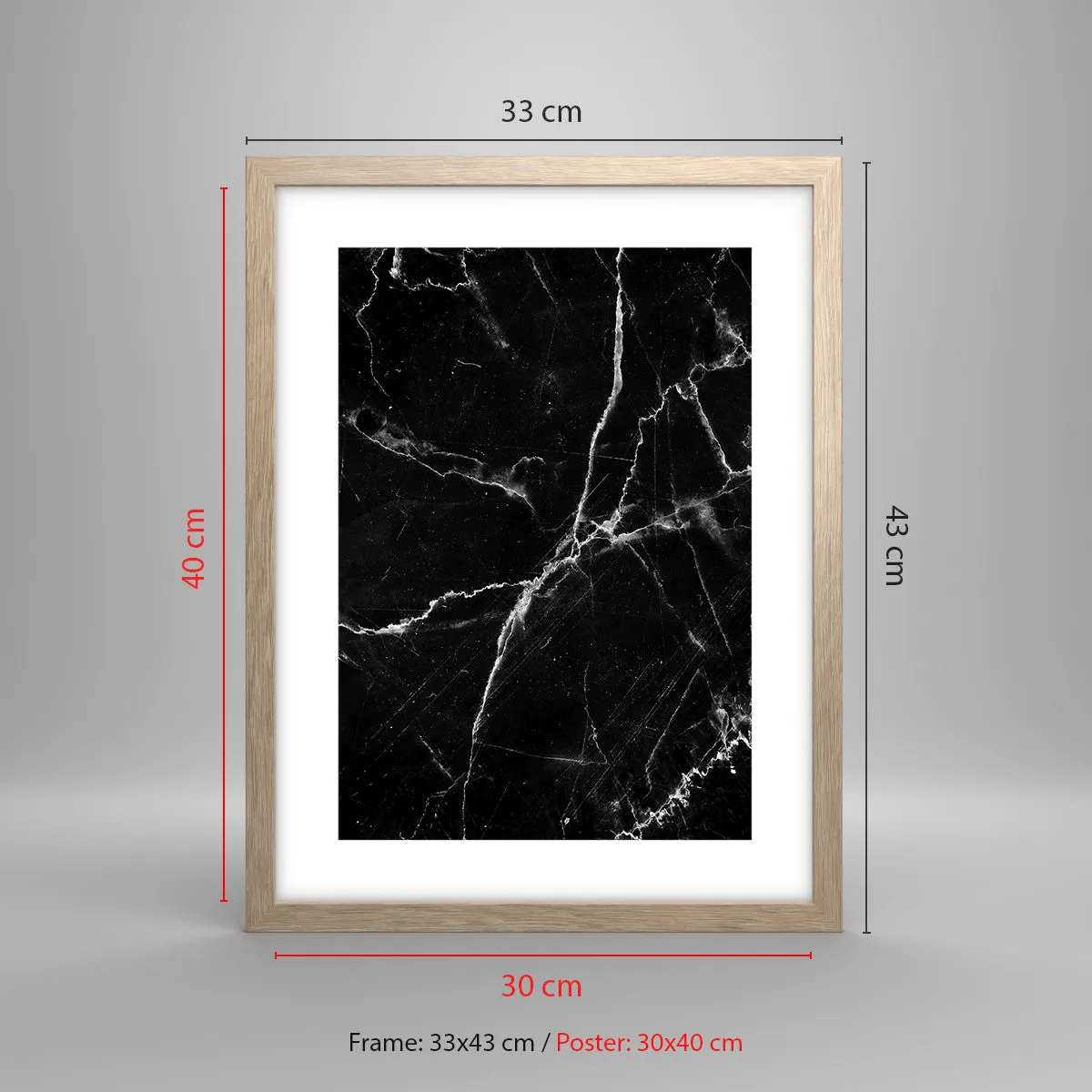 Poszter világos tölgy keretben - A kő titkos élete - 30x40 cm