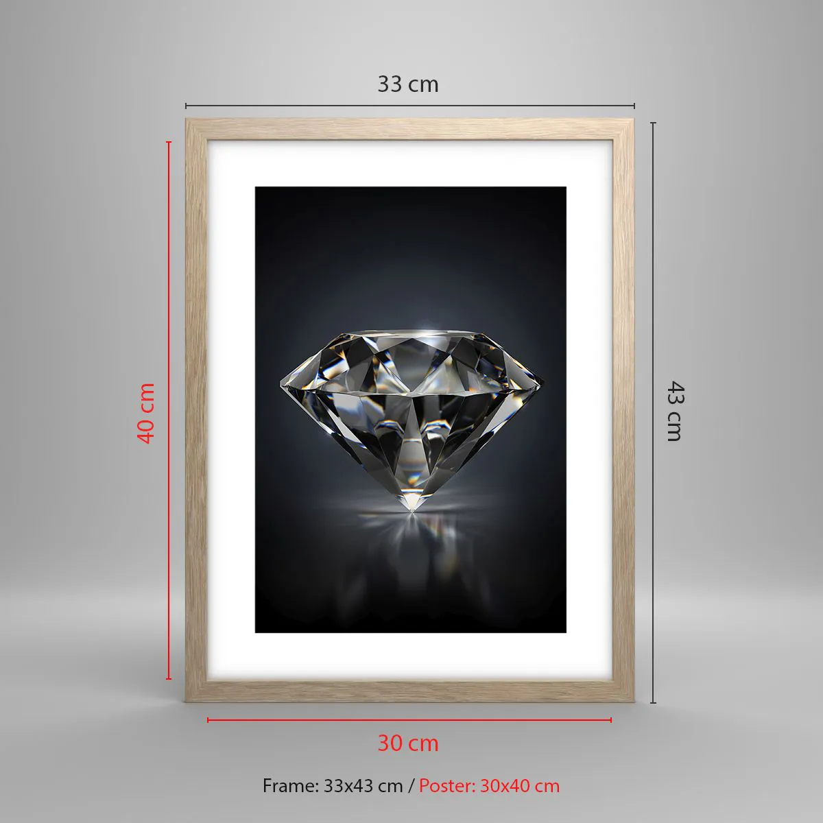 Plakát v rámu světlý dub - Best girls friend - 30x40 cm