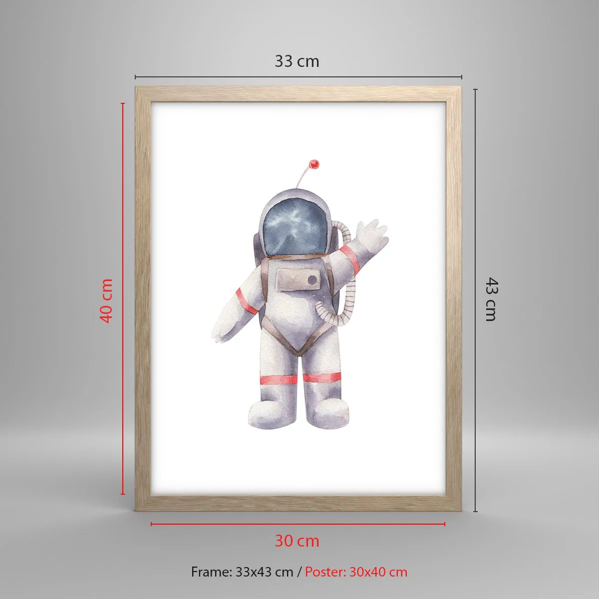 Poster in einem Rahmen aus heller Eiche - Bis dann! - 30x40 cm