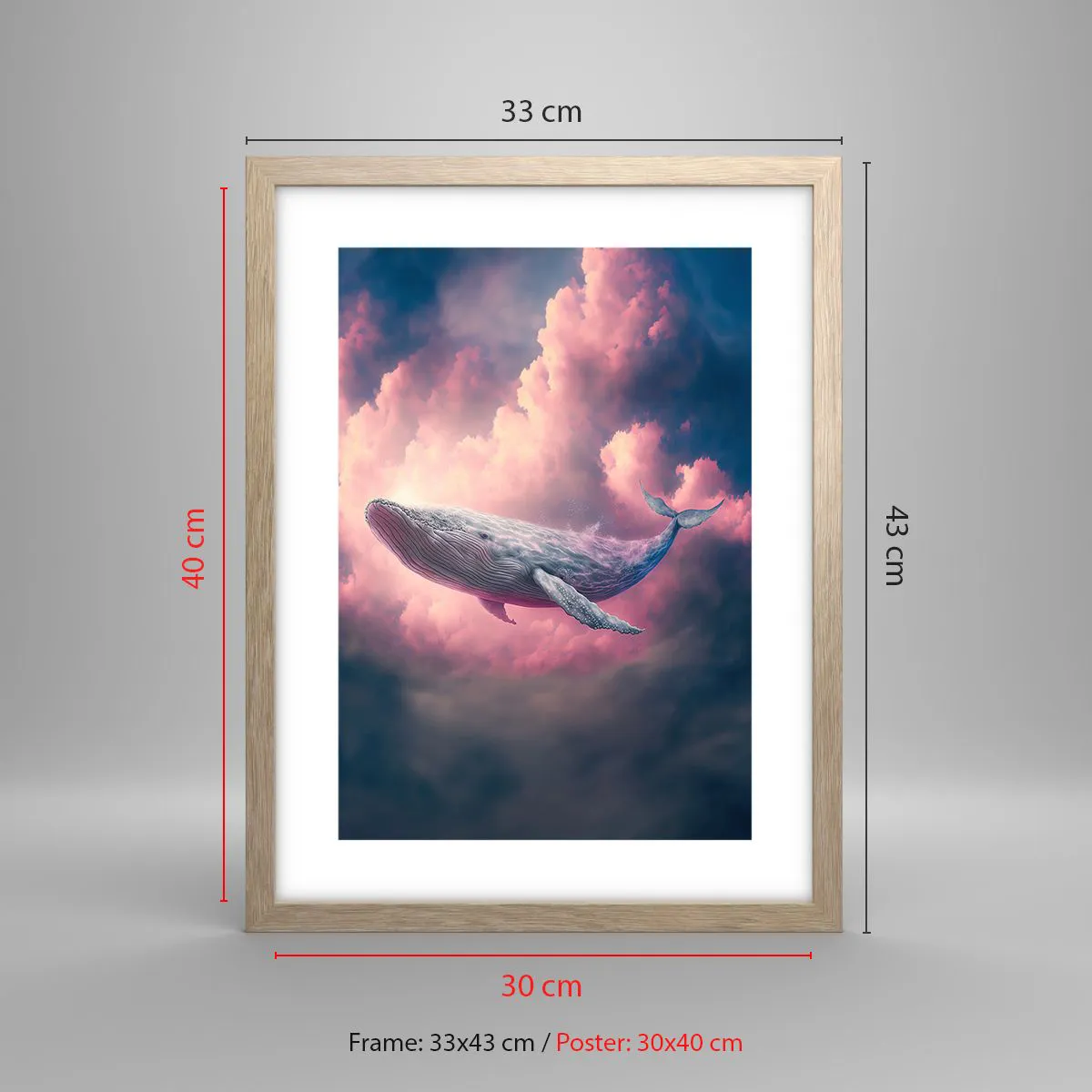 Plakát v rámu světlý dub - Otři si oči - 30x40 cm