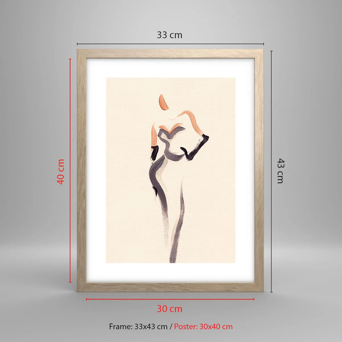 Poster in light oak frame - From Golden Years of Hollywood - 30x40 cm