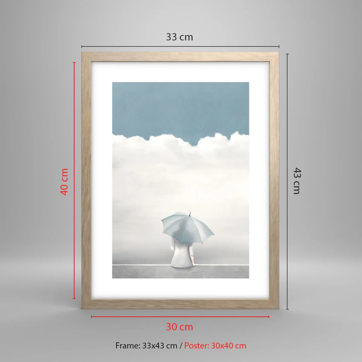 Affisch i ram av ljusek - På gränsen mellan java och dröm - 30x40 cm