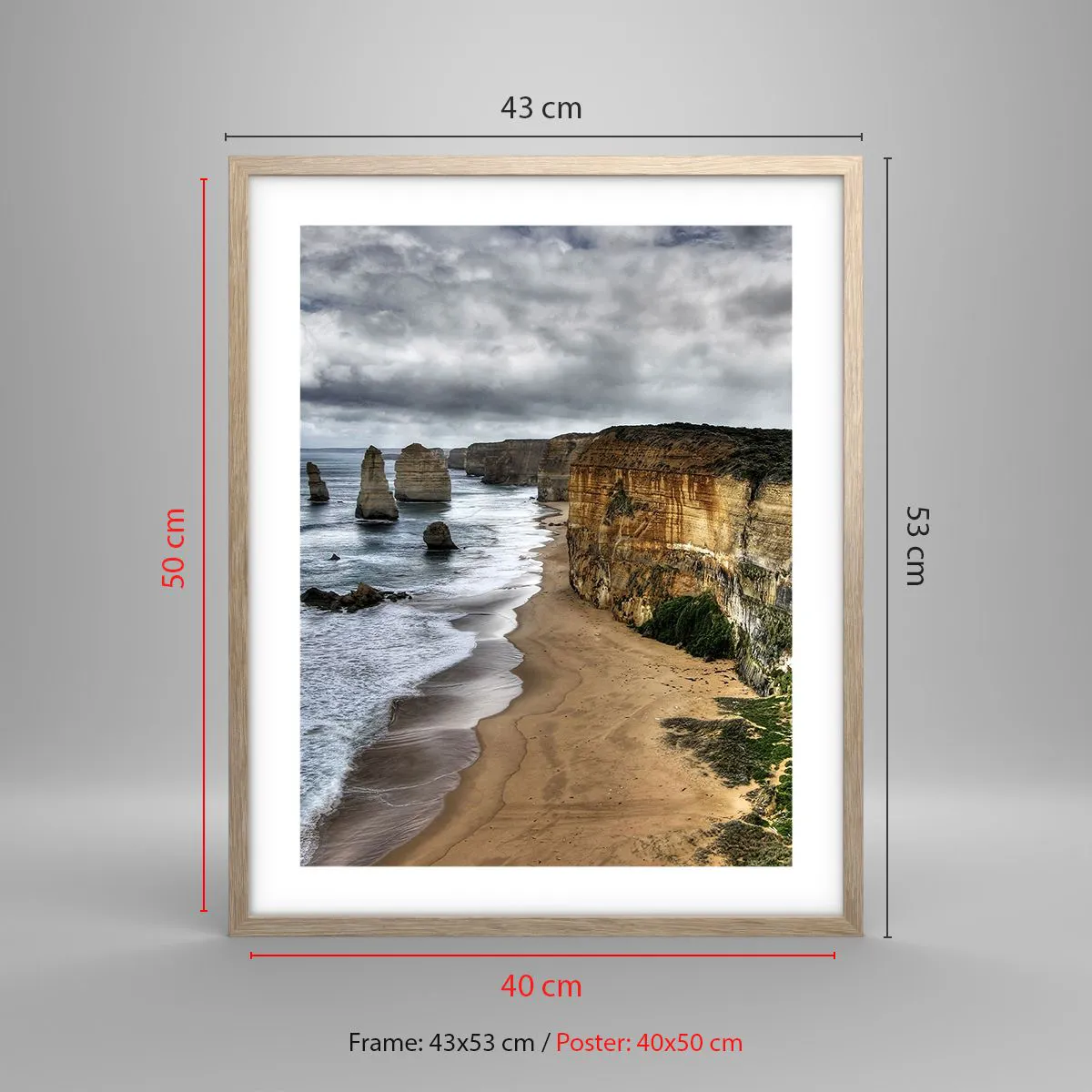 Een poster in een licht eiken lijst - Rauwe schoonheid - 40x50 cm