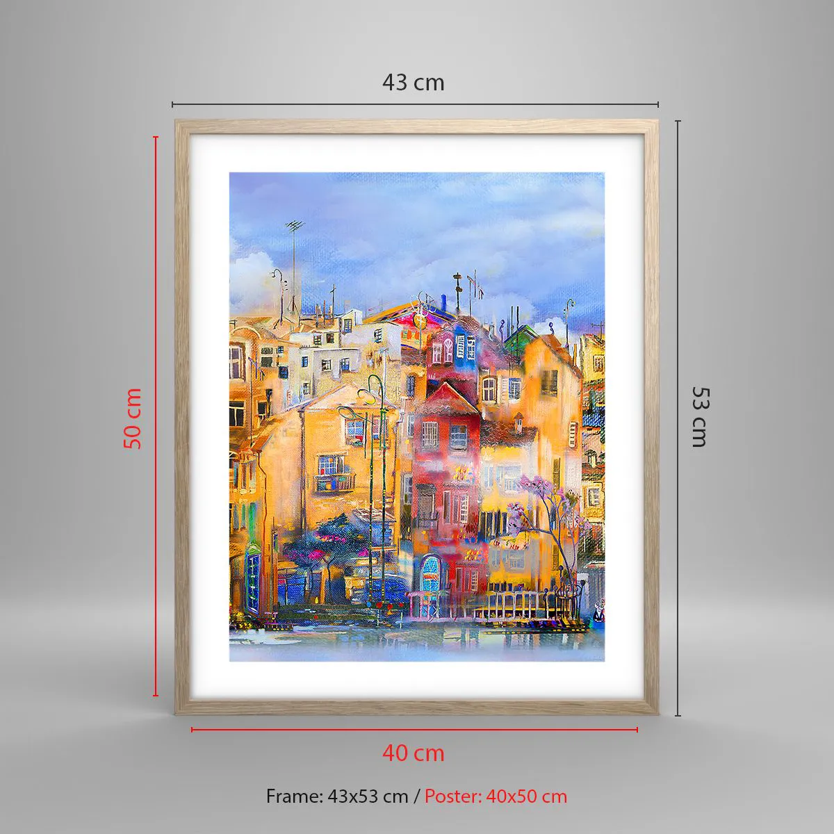 Een poster in een licht eiken lijst - Wij zijn samen - 40x50 cm